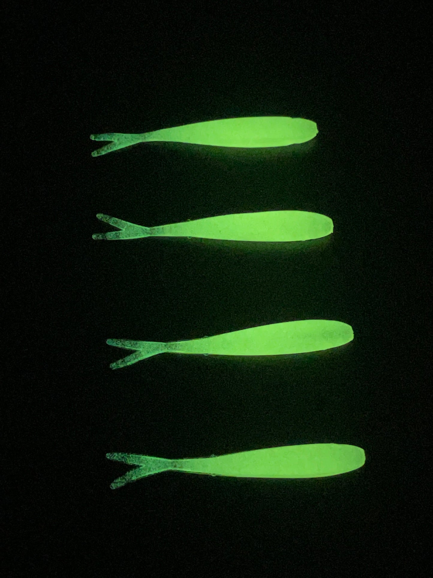10p 2in “Glowing Green” Minnows