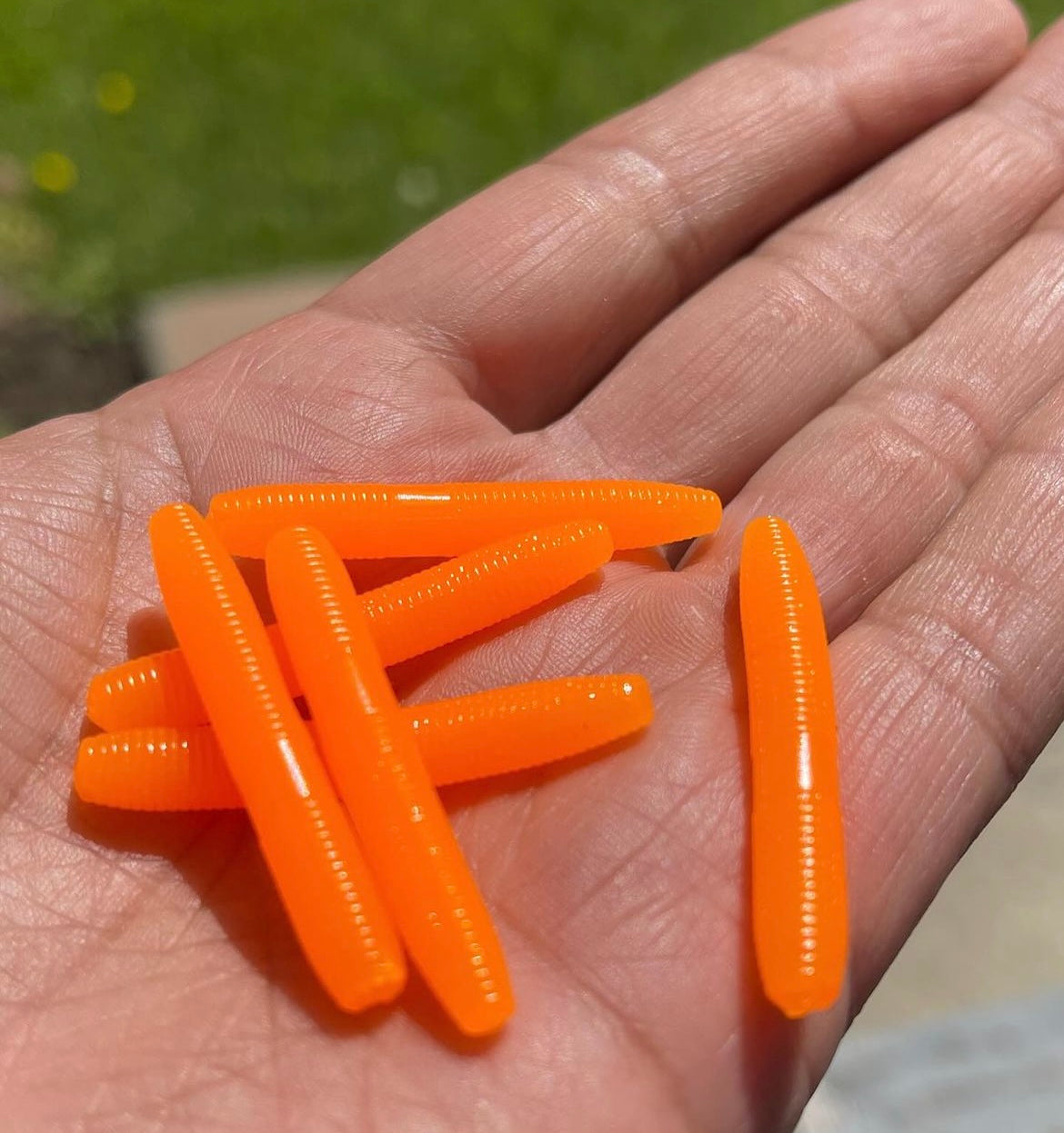 10pc 1.5 Floating "Orange" Stick Bait