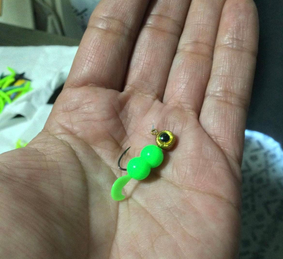 10pc 1” Floating " Green" Trout Smackers