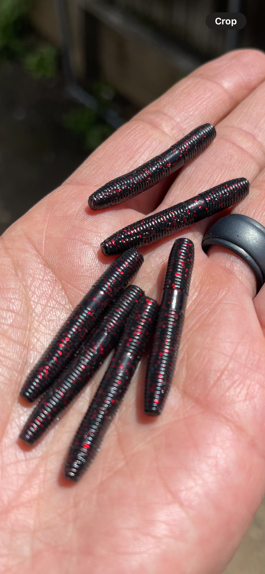 10pc 1.5inch “Red Night” Trout Sticks