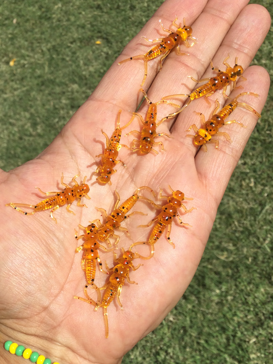 10pc 1.3 "Amber" Trout Flies