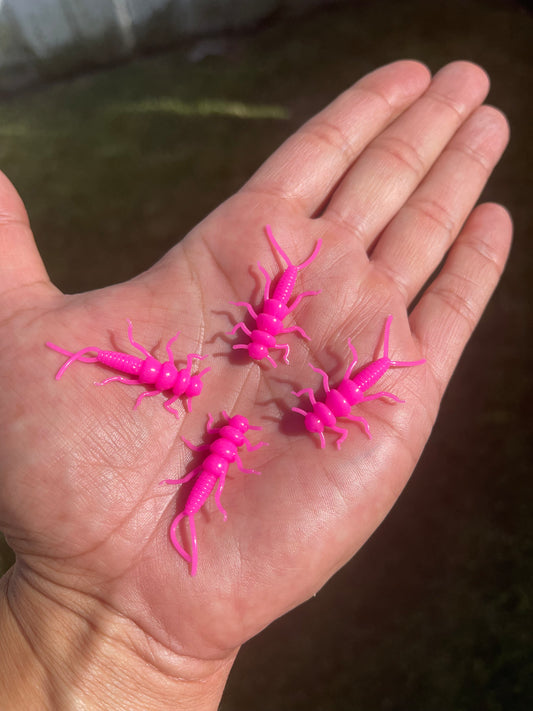 10p 1.3 Floating“ Neo Pink” Trout Flies