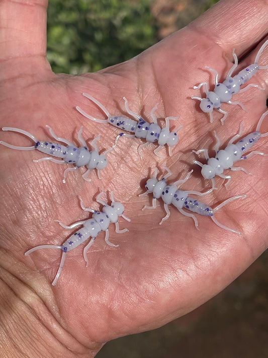 10p 1.3in “White Purps” Trout Flies