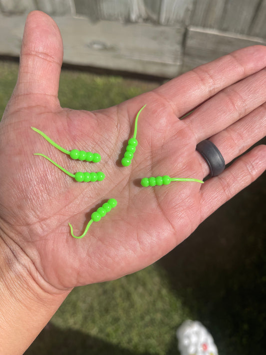 10p 1 in “Neo Lime” Trout Ticklers