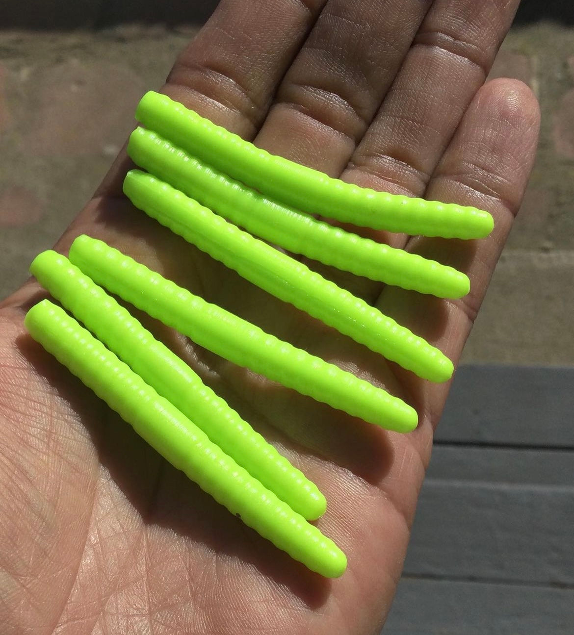 10pc 2.5 Floating "Neon Green" Trout Fries