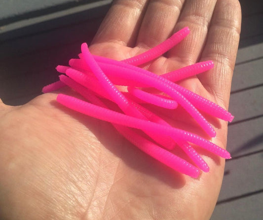 10pc 3inch Floating "Pink" Trout Tail