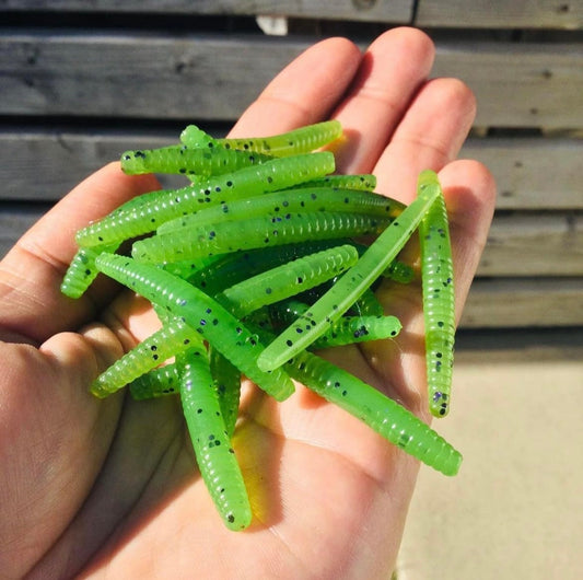 10pc 2inch "Green Purp's" Trout Worms