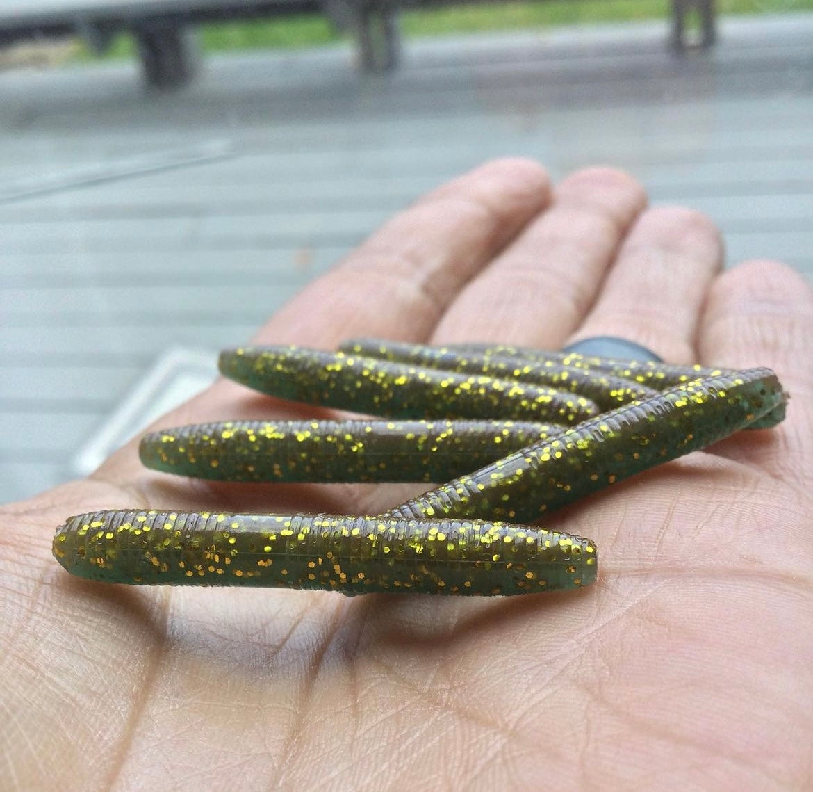 10pc 1.5 "Golden Blue Craw" Stick Bait