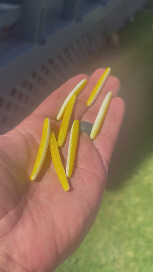 10pc 2.0 “Banana Cream” Trout Worms