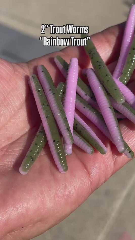 10pc 2.0 “Rainbow Trout” Trout Worms